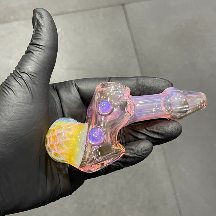 Fumed Honeycomb Hammer Glass Pipe Catfish Glass