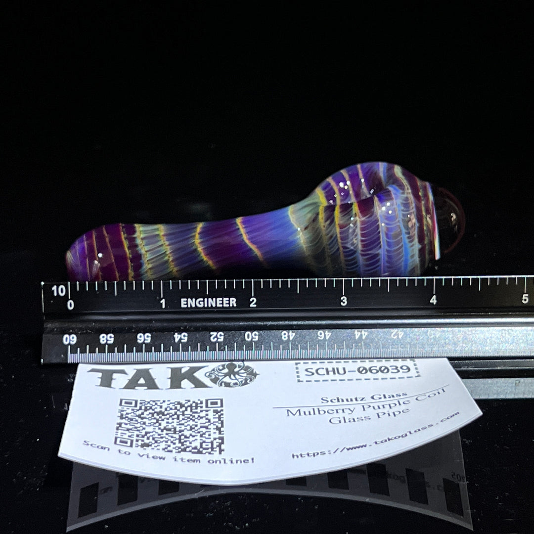 Mulberry Purple Coil Glass Pipe Glass Pipe Schutz Glass   