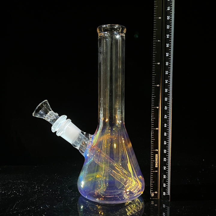 8" Raven Beaker Bong Glass Pipe Solid Glass   