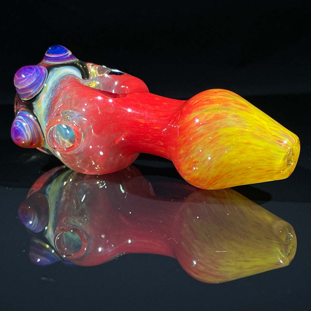 Horned Frit Honeycomb Spoon Glass Pipe Catfish Glass