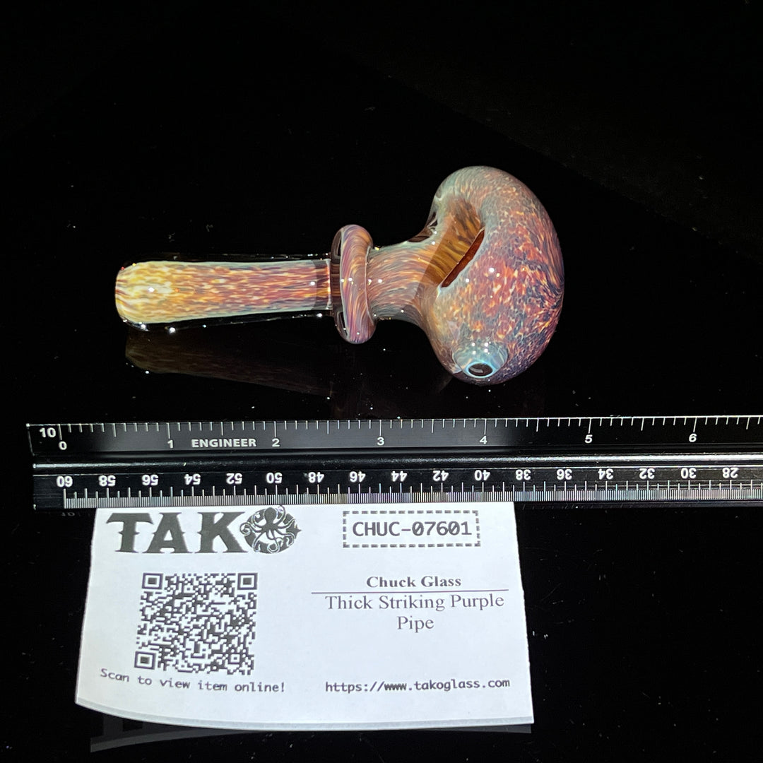 Thick Striking Purple Pipe Glass Pipe Chuck Glass