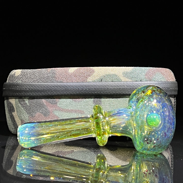 Thick Aventurine Pipe + Ryot Headcase Combo Glass Pipe Chuck Glass