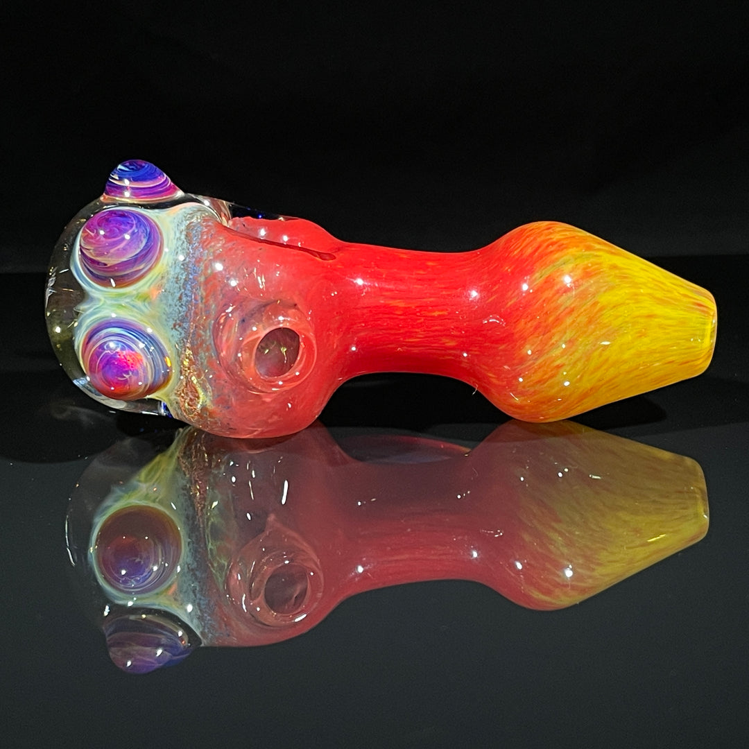 Horned Frit Honeycomb Spoon Glass Pipe Catfish Glass