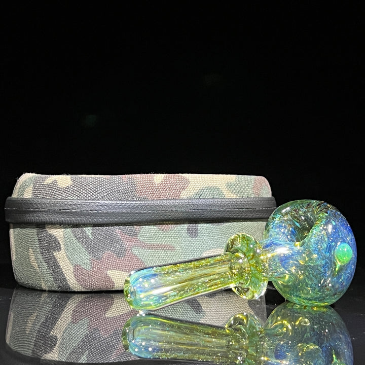 Thick Aventurine Pipe + Ryot Headcase Combo Glass Pipe Chuck Glass