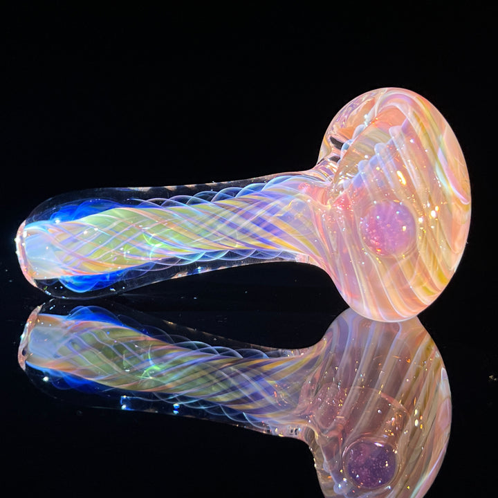 Thick Fume Pipe Pink Slyme Marble Glass Pipe Chuck Glass   