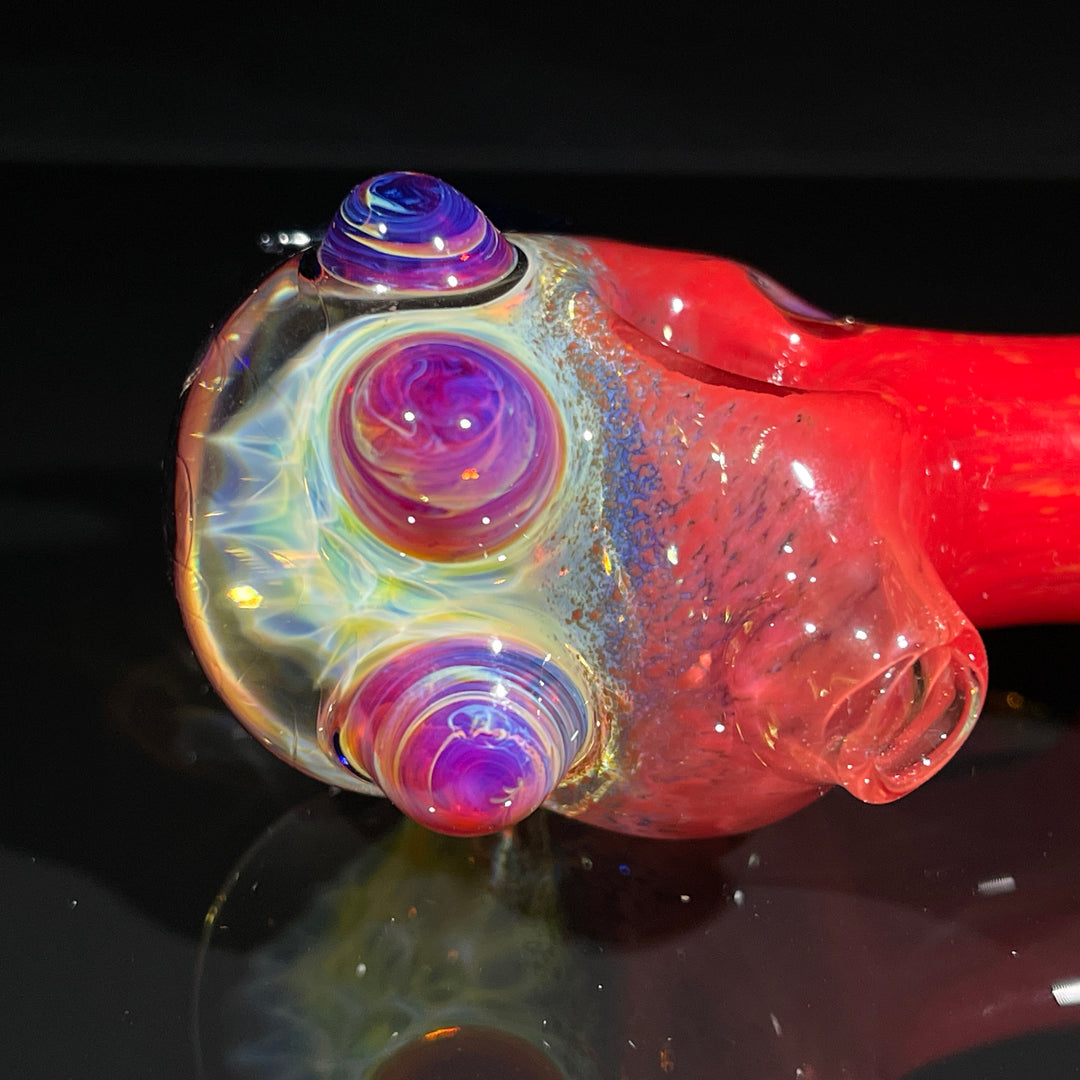 Horned Frit Honeycomb Spoon Glass Pipe Catfish Glass