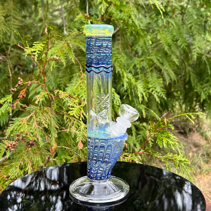 10" Color Rake Straight Bong Glass Pipe Mary Jane's Glass   