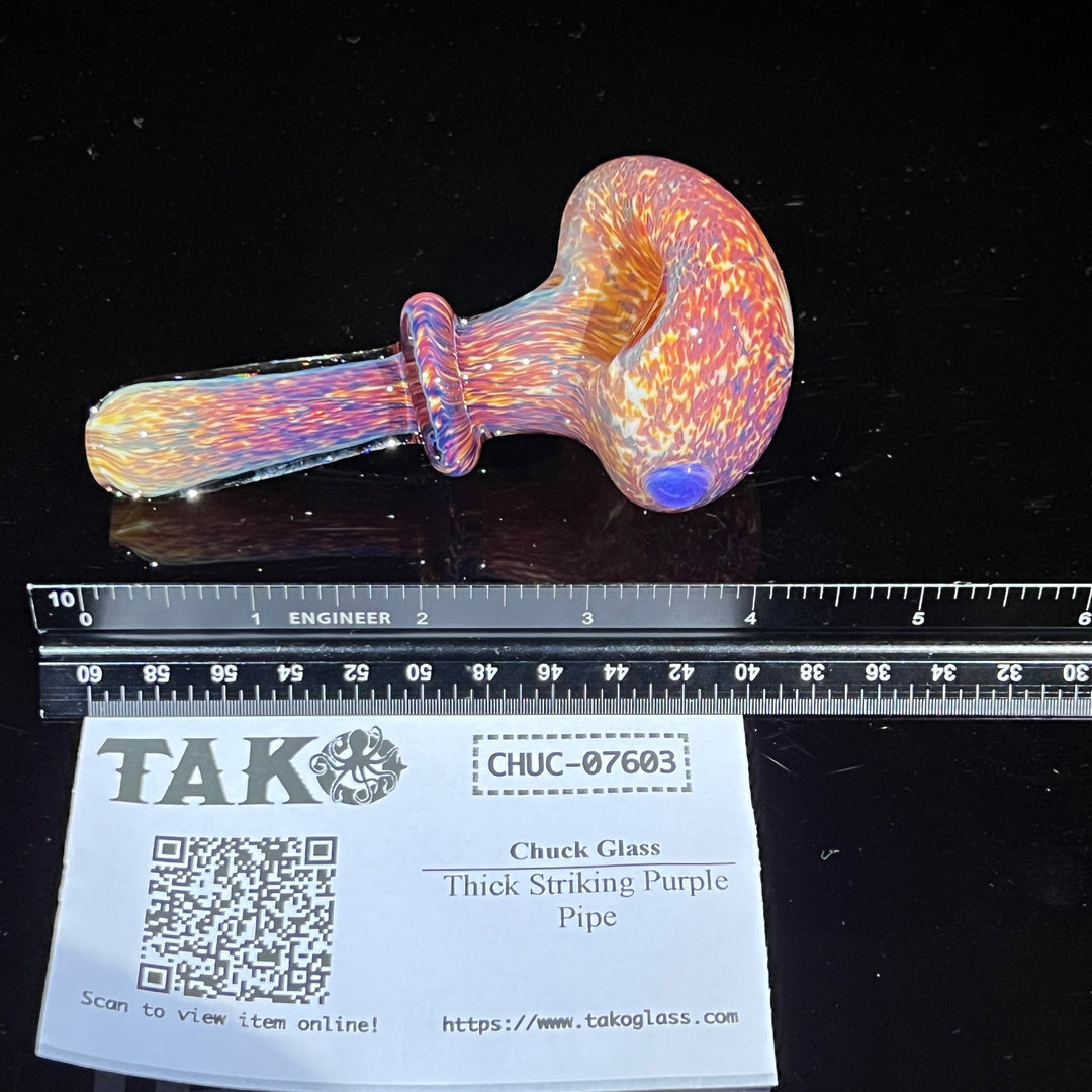 Thick Striking Purple Pipe Glass Pipe Chuck Glass