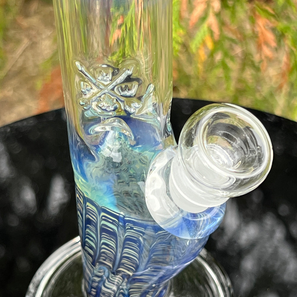 10" Color Rake Straight Bong Glass Pipe Mary Jane's Glass   