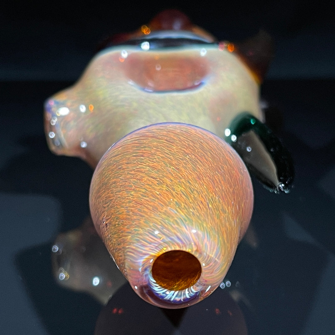 Horned Frit Honeycomb Spoon Glass Pipe Catfish Glass