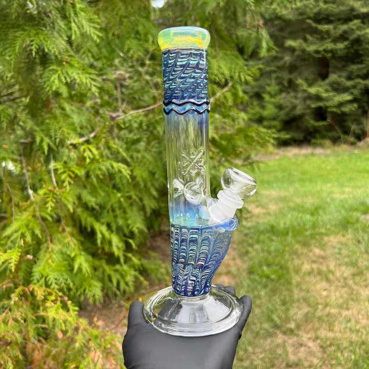 10" Color Rake Straight Bong Glass Pipe Mary Jane's Glass   