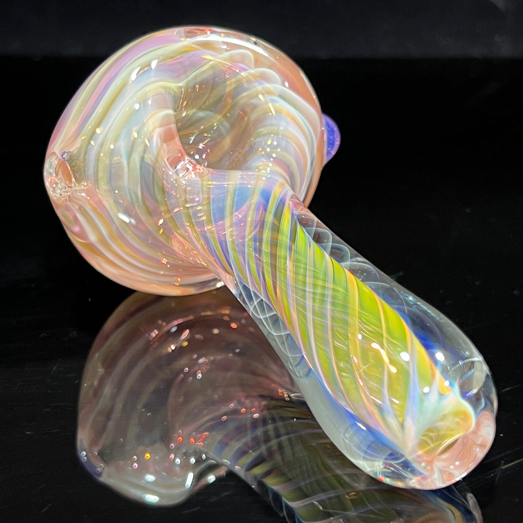 Thick Fume Pipe Pink Slyme Marble Glass Pipe Chuck Glass   