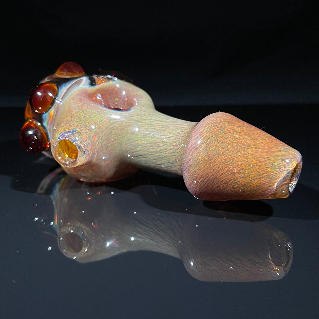 Horned Frit Honeycomb Spoon Glass Pipe Catfish Glass