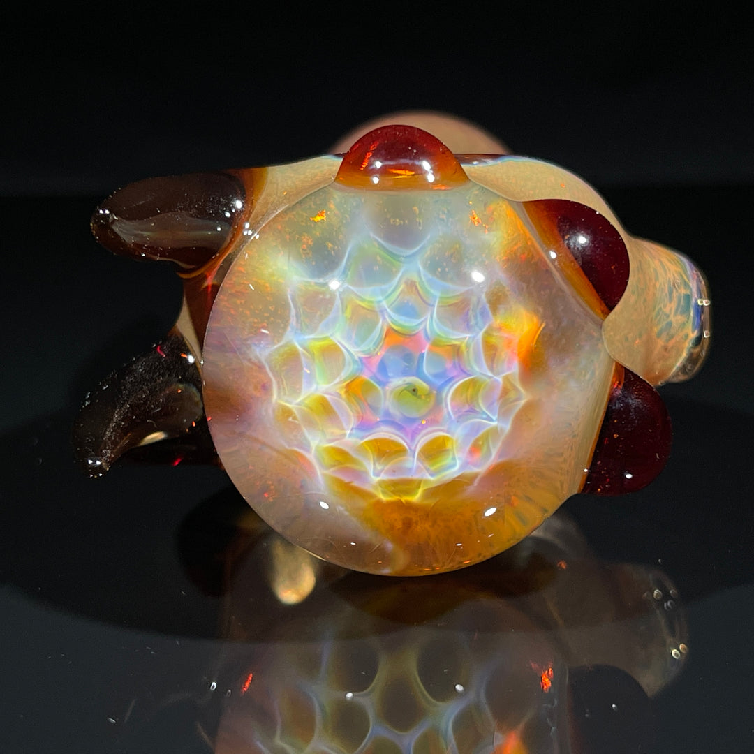 Horned Frit Honeycomb Spoon Glass Pipe Catfish Glass