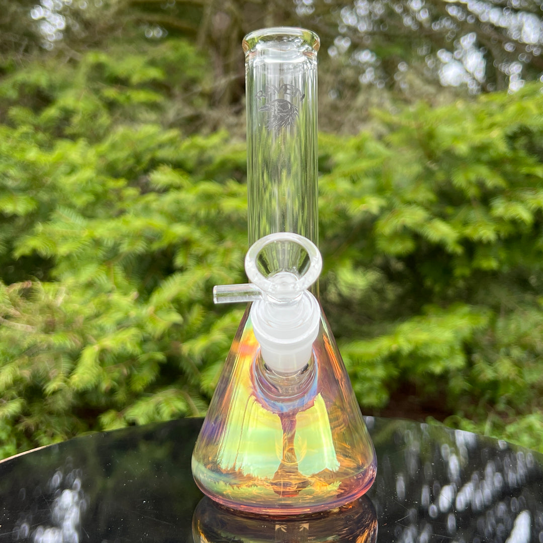 8" Raven Beaker Bong Glass Pipe Solid Glass   