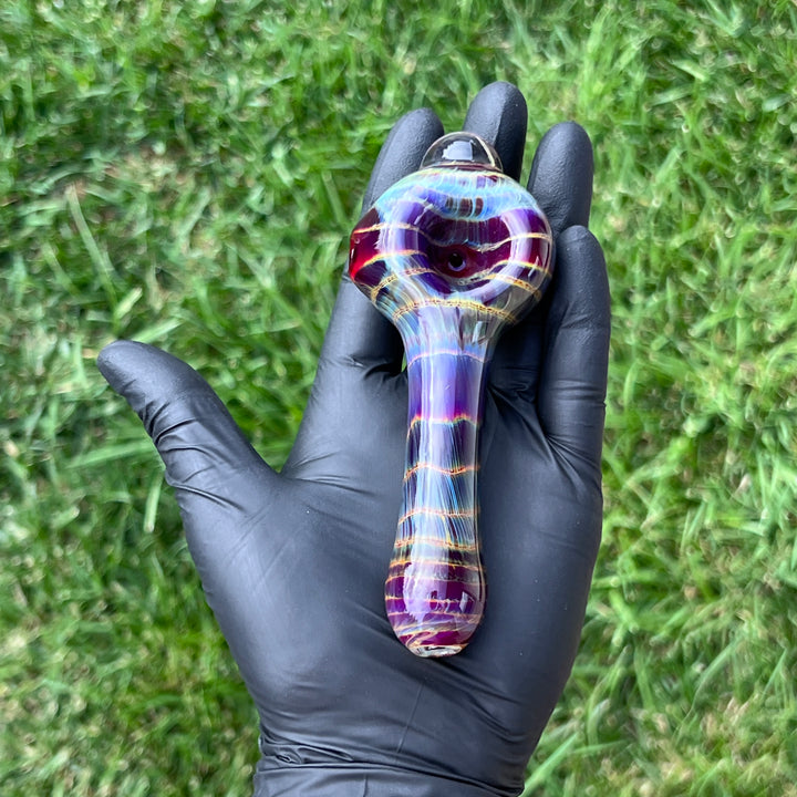 Mulberry Purple Coil Glass Pipe Glass Pipe Schutz Glass   