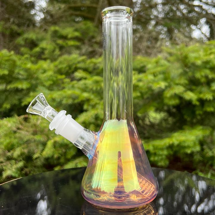 8" Raven Beaker Bong Glass Pipe Solid Glass   