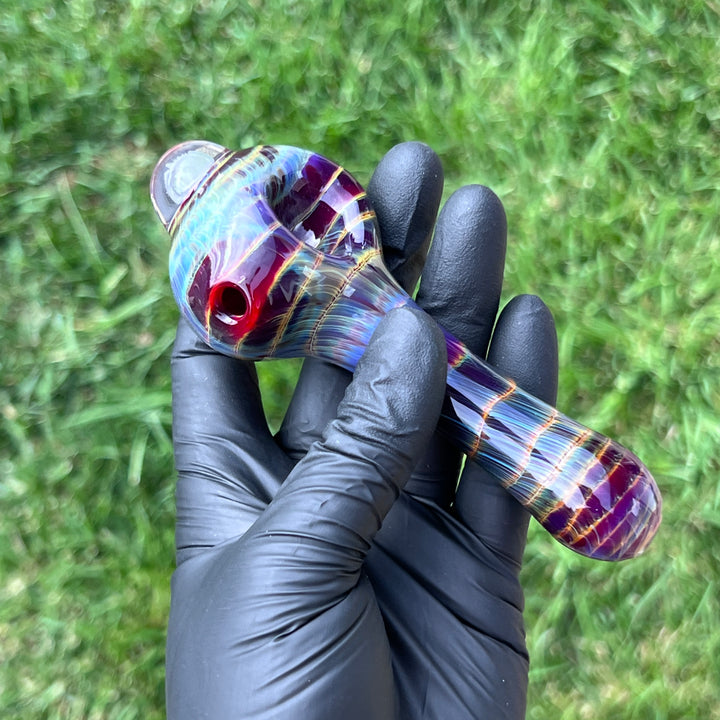 Mulberry Purple Coil Glass Pipe Glass Pipe Schutz Glass   