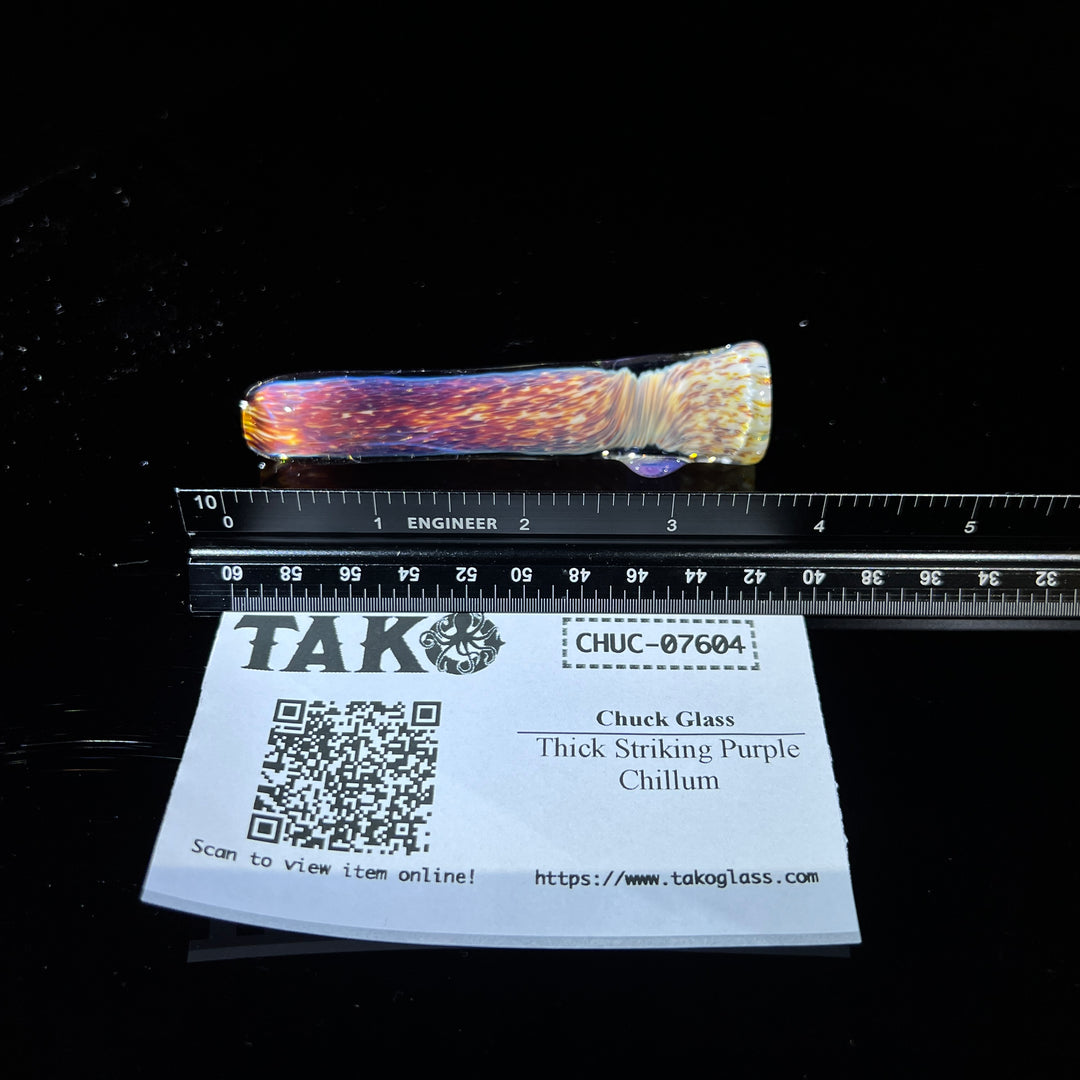 Thick Striking Purple Chillum Glass Pipe Chuck Glass