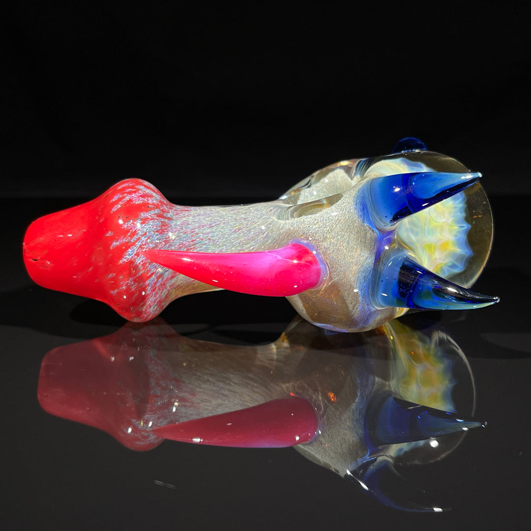 Horned Frit Honeycomb Spoon Glass Pipe Catfish Glass