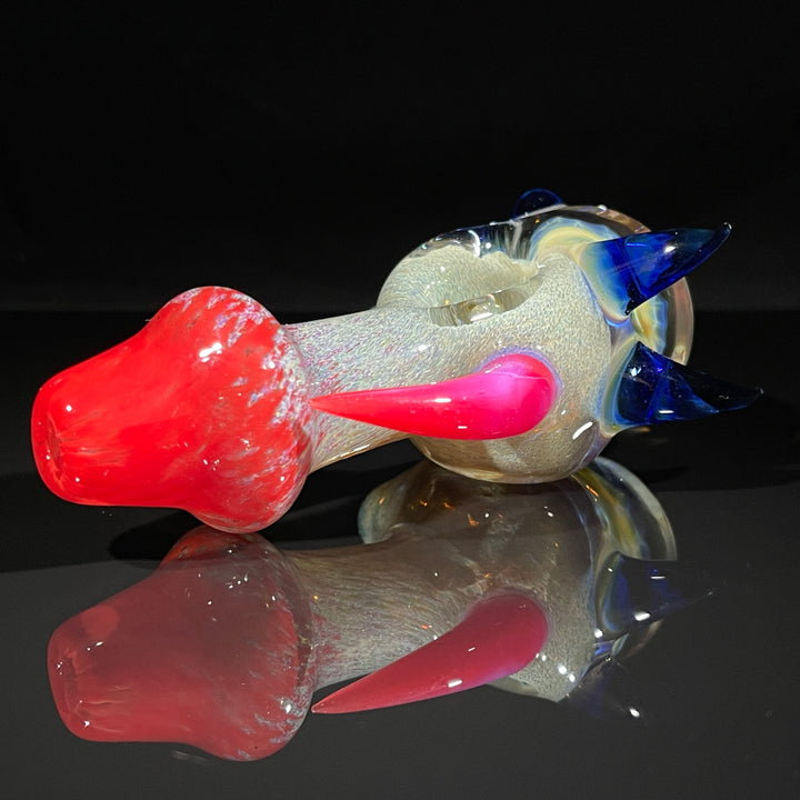 Horned Frit Honeycomb Spoon Glass Pipe Catfish Glass