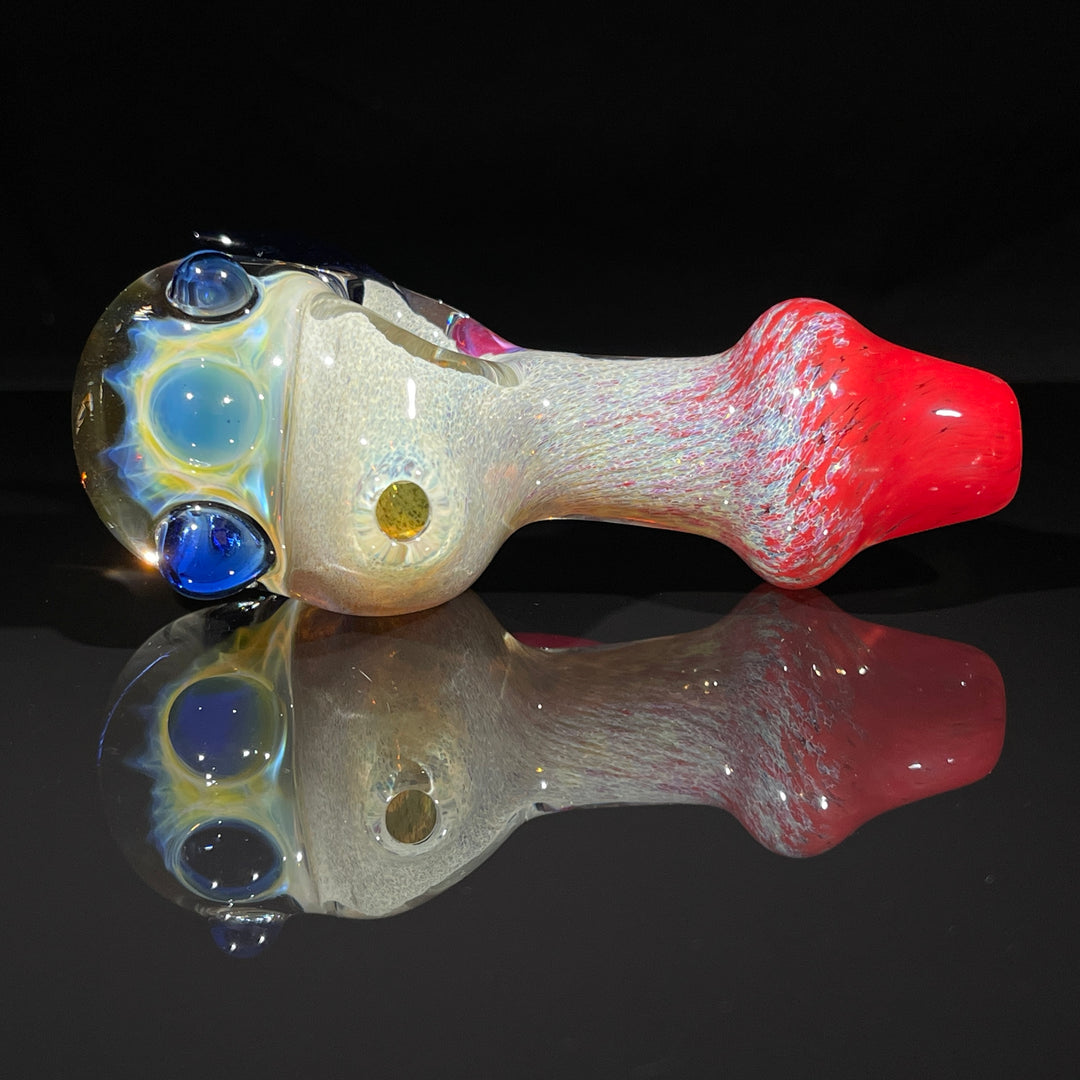 Horned Frit Honeycomb Spoon Glass Pipe Catfish Glass