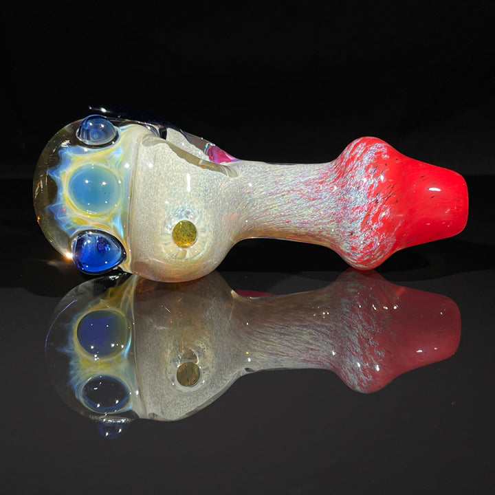 Horned Frit Honeycomb Spoon Glass Pipe Catfish Glass