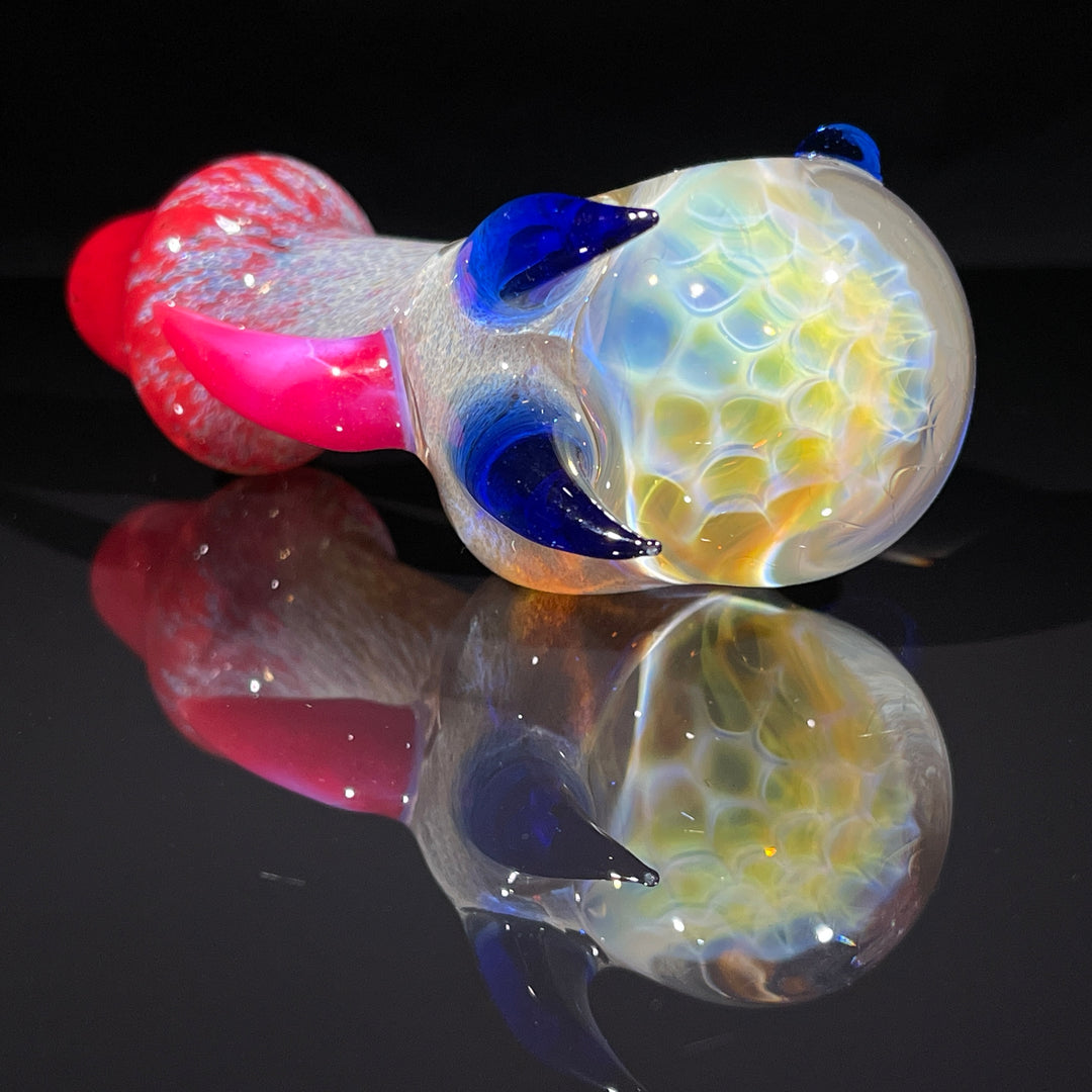 Horned Frit Honeycomb Spoon Glass Pipe Catfish Glass