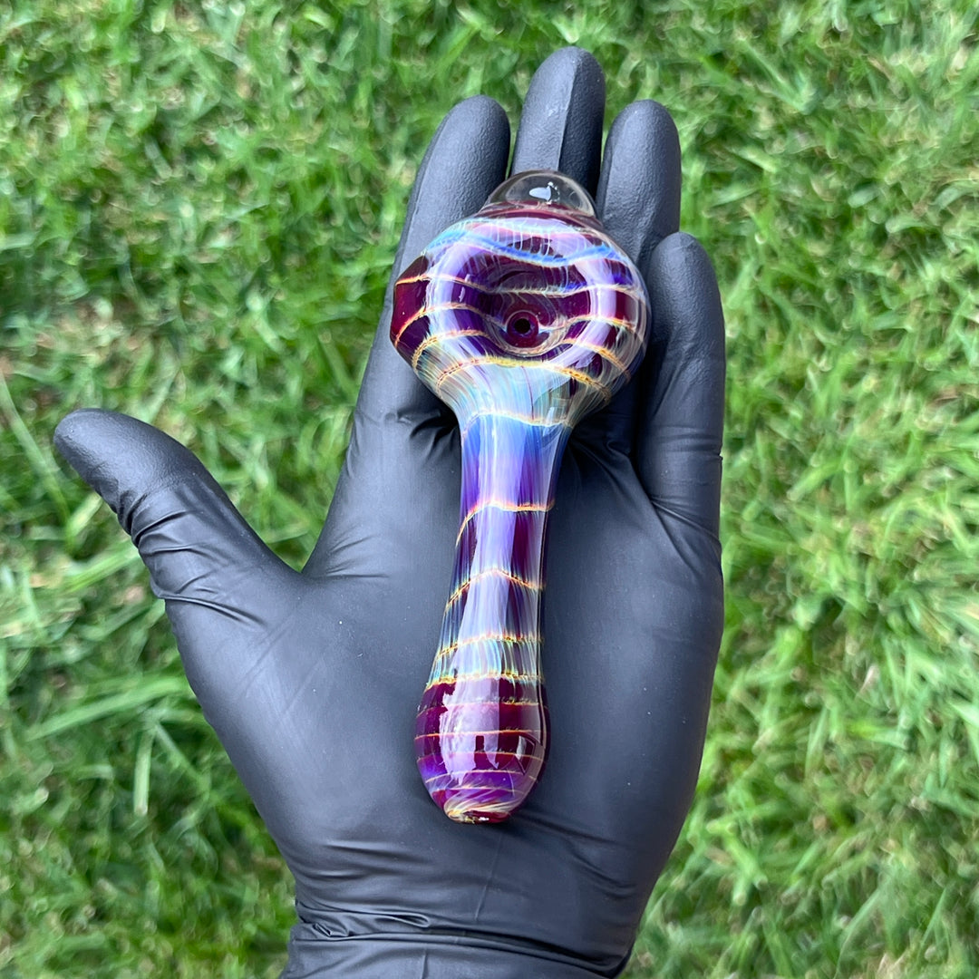 Mulberry Purple Coil Glass Pipe Glass Pipe Schutz Glass   