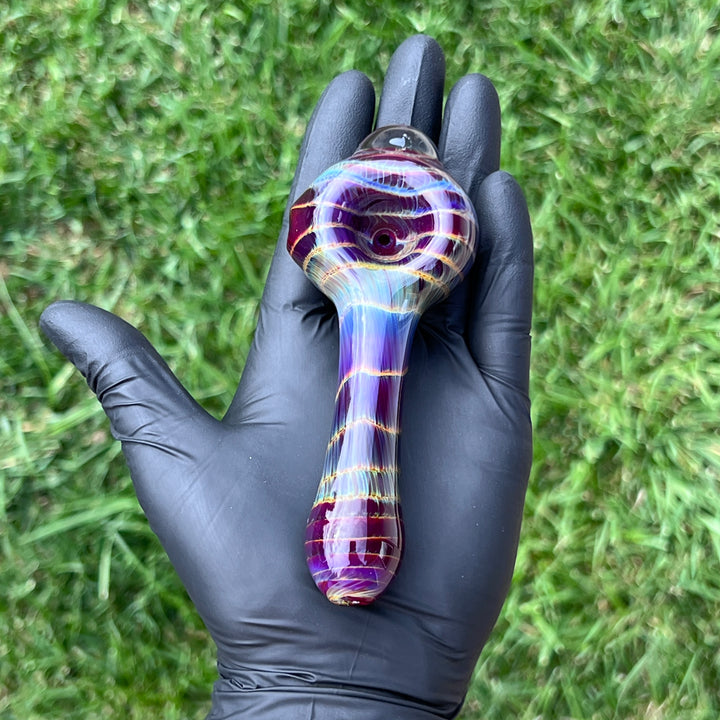 Mulberry Purple Coil Glass Pipe Glass Pipe Schutz Glass   