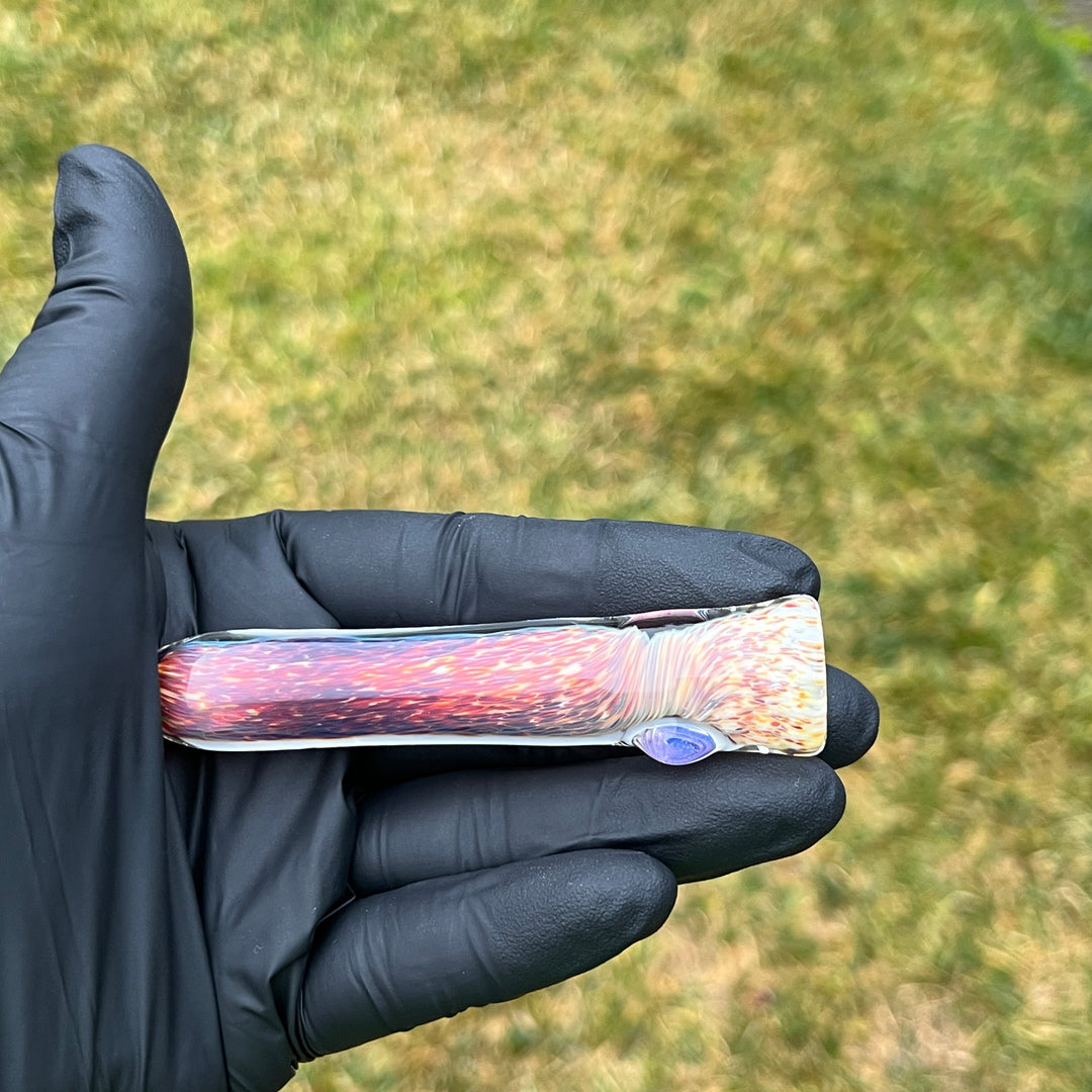 Thick Striking Purple Chillum Glass Pipe Chuck Glass