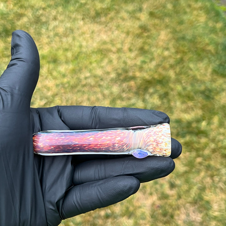 Thick Striking Purple Chillum Glass Pipe Chuck Glass