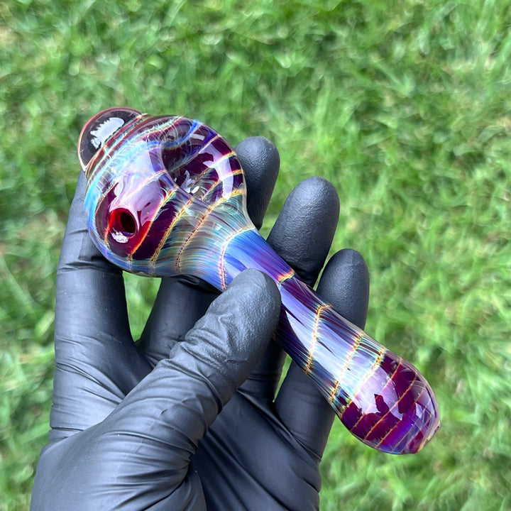 Mulberry Purple Coil Glass Pipe Glass Pipe Schutz Glass   