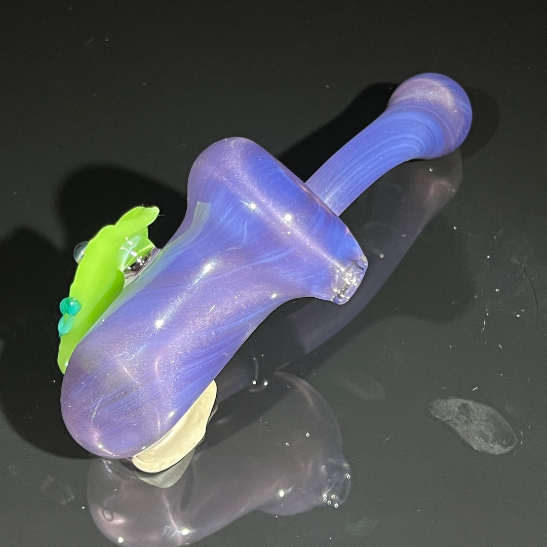 Purple Frog on Leaf Sherlock Glass Pipe Beezy Glass