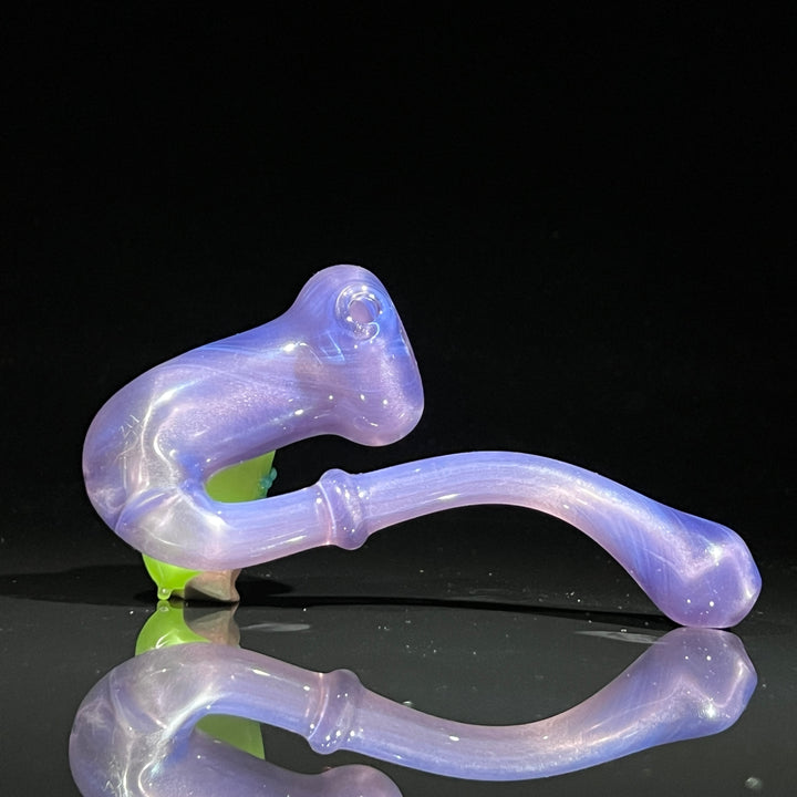 Purple Frog on Leaf Sherlock Glass Pipe Beezy Glass