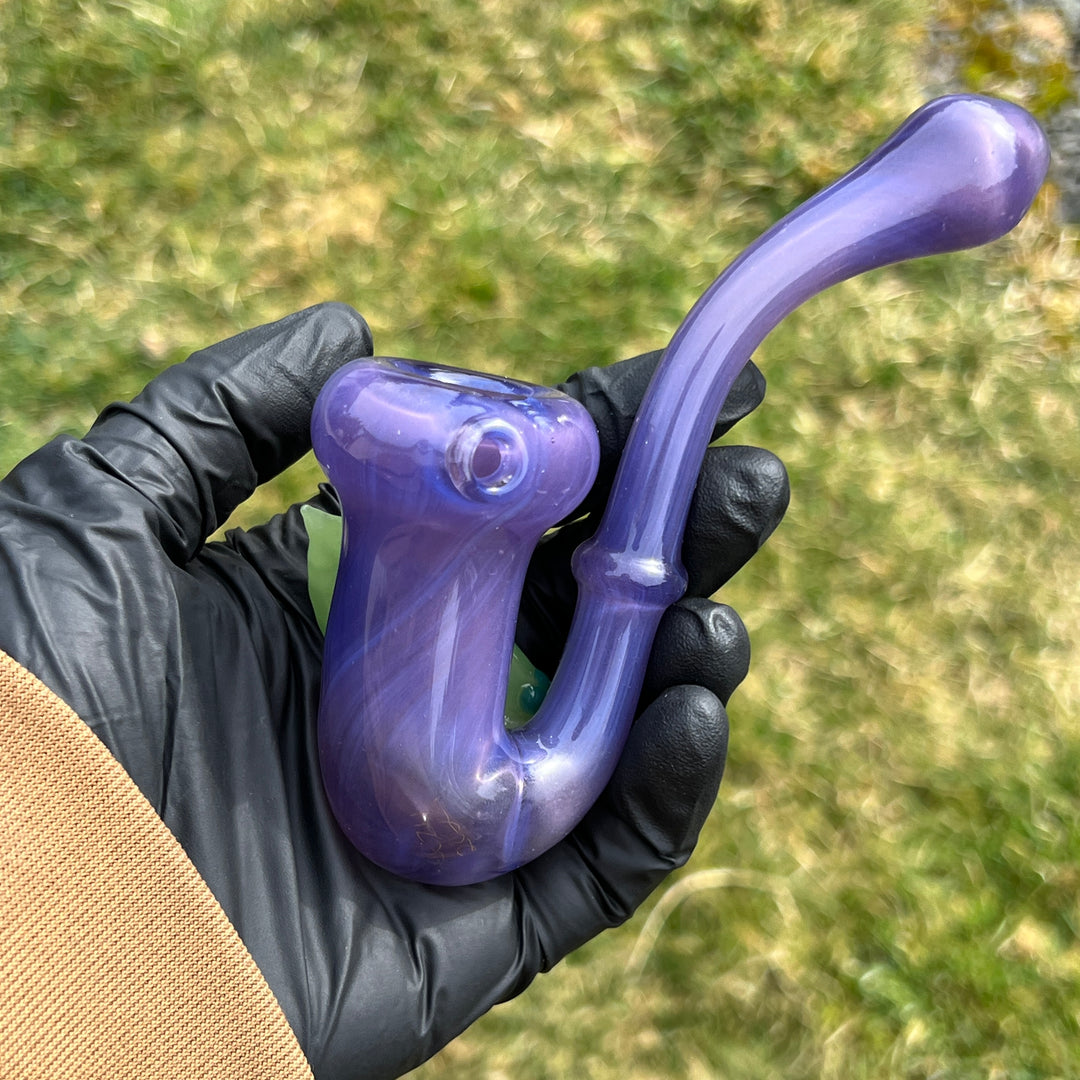 Purple Frog on Leaf Sherlock Glass Pipe Beezy Glass