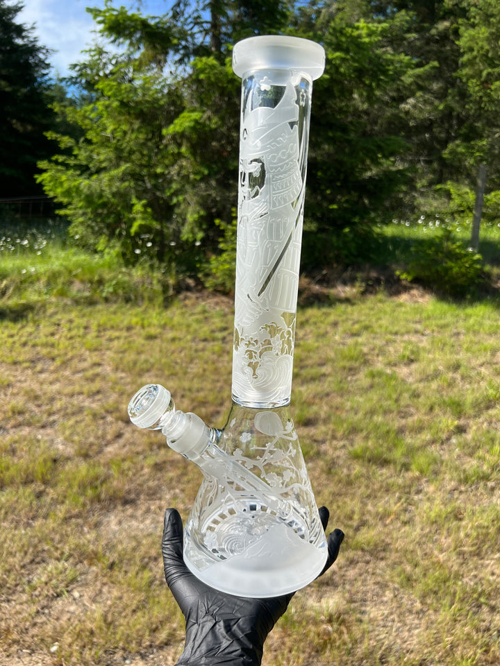 Femme Samurai 16" Clear Glass Beaker Bong Glass Pipe Multiverse   