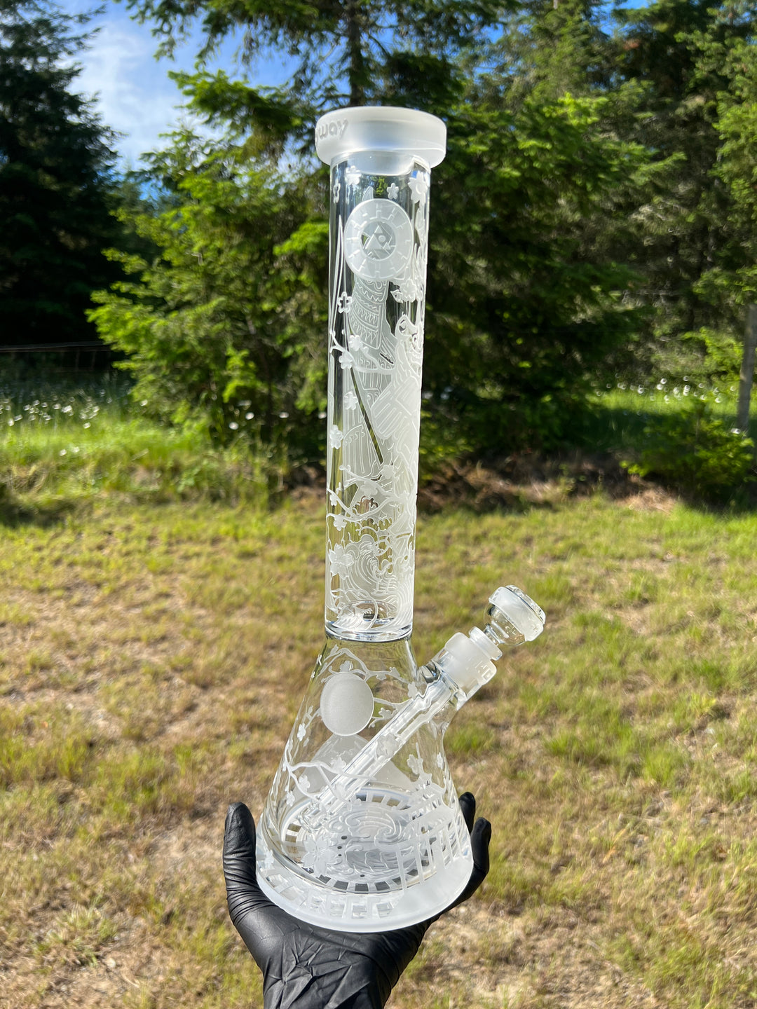 Femme Samurai 16" Clear Glass Beaker Bong Glass Pipe Multiverse   