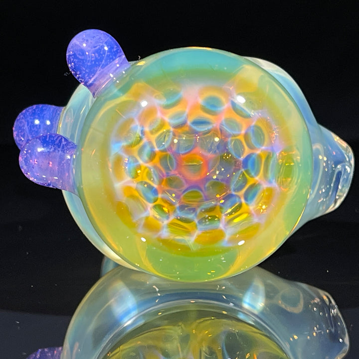 Fumed Honeycomb Spoon Glass Pipe Catfish Glass