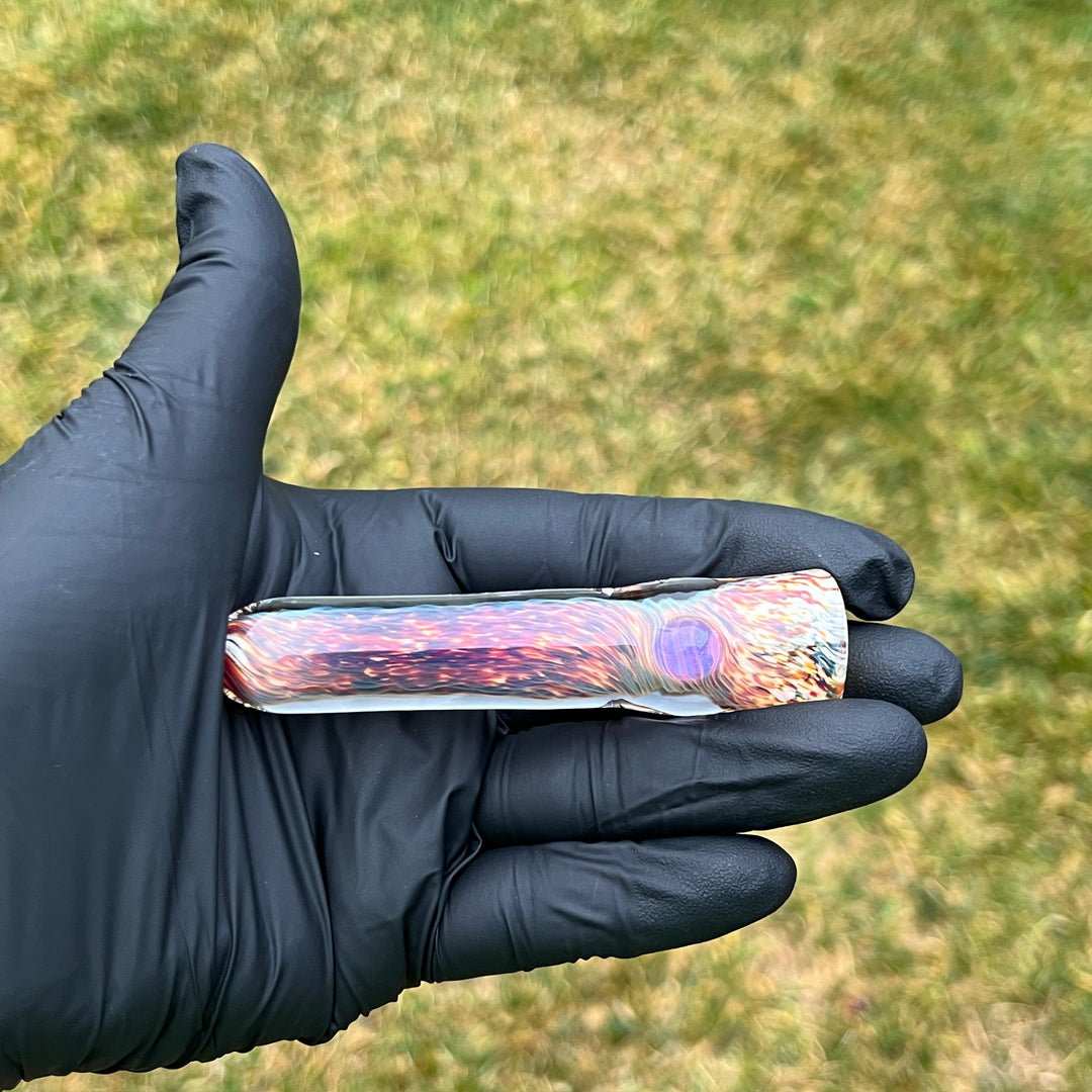 Thick Striking Purple Chillum Glass Pipe Chuck Glass