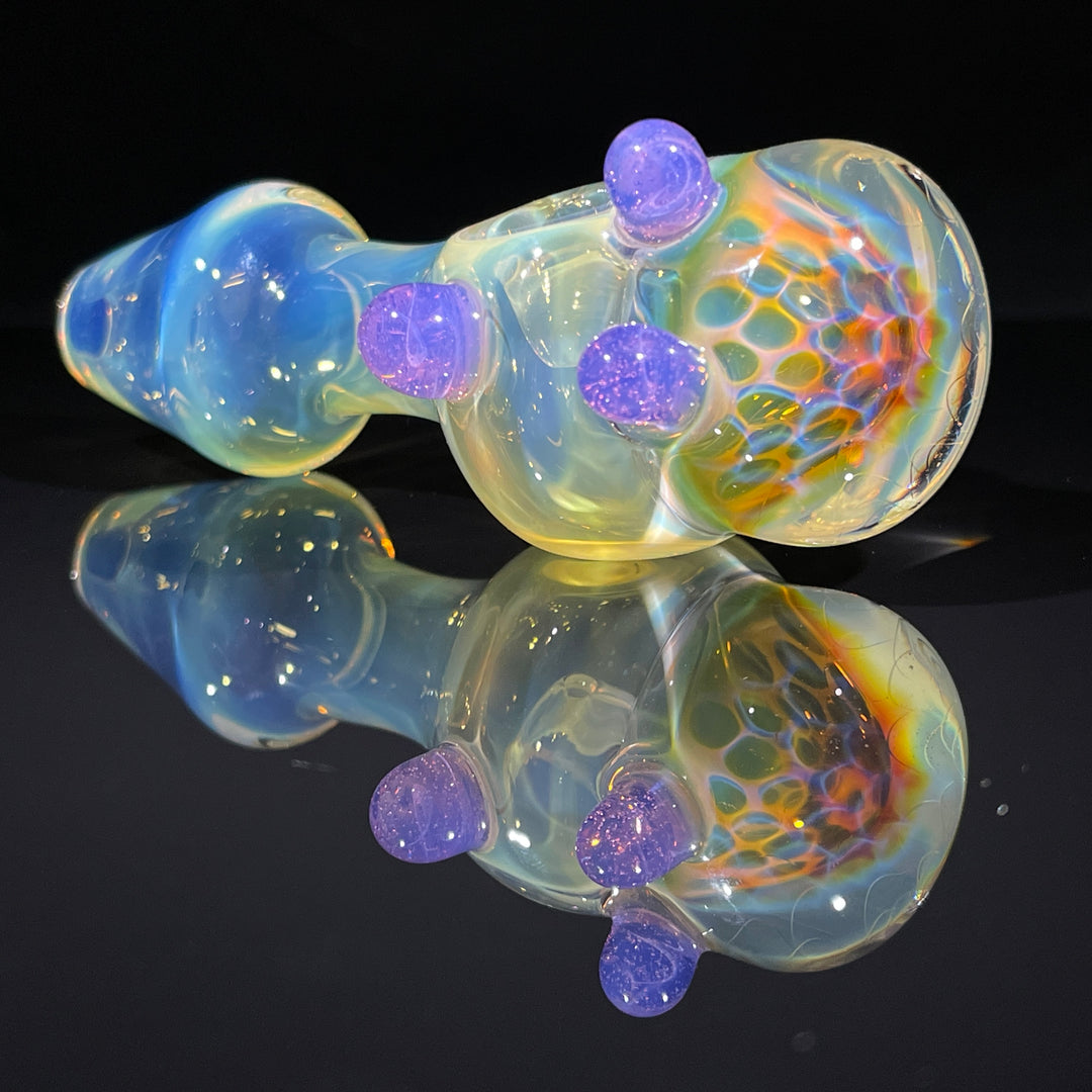 Fumed Honeycomb Spoon Glass Pipe Catfish Glass