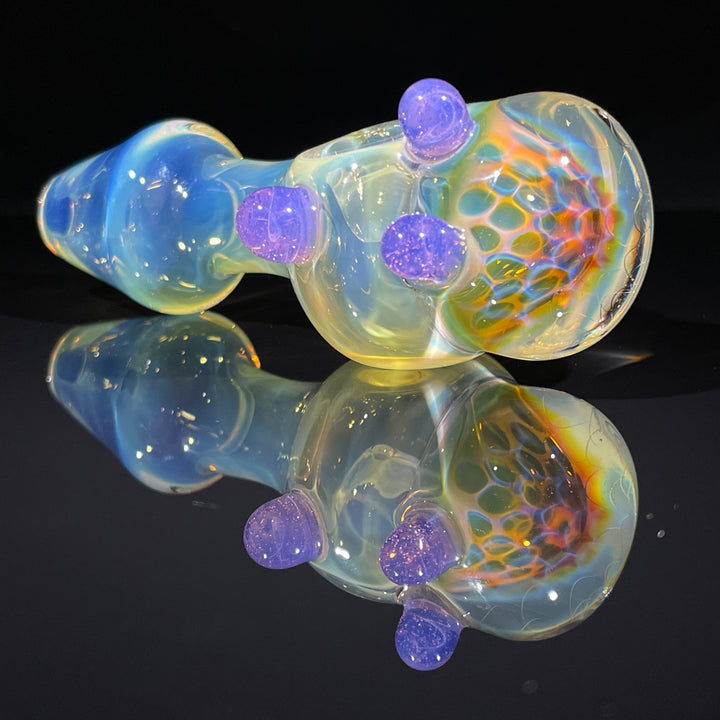 Fumed Honeycomb Spoon Glass Pipe Catfish Glass