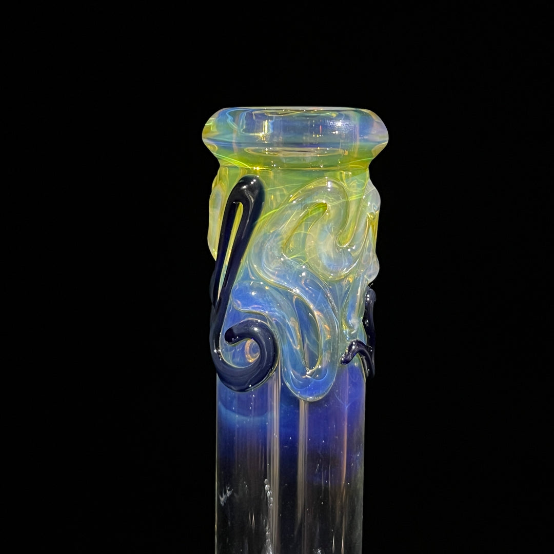 8" Fumed Color Squiggle Beaker Bong Glass Pipe Mary Jane's Glass   