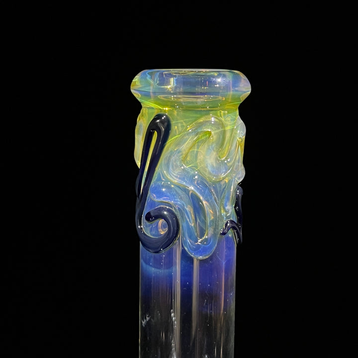 8" Fumed Color Squiggle Beaker Bong Glass Pipe Mary Jane's Glass   