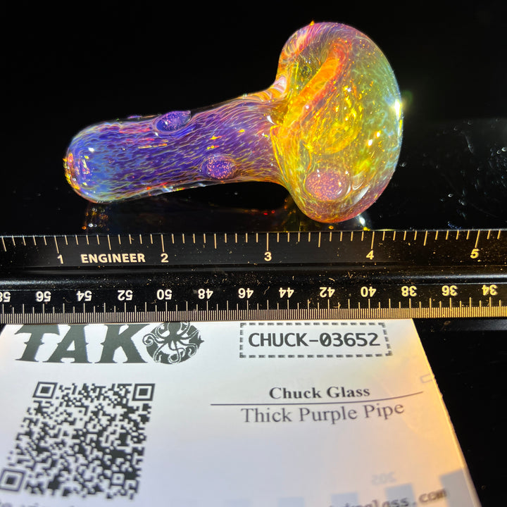 Thick Purple Pipe Glass Pipe Chuck Glass   