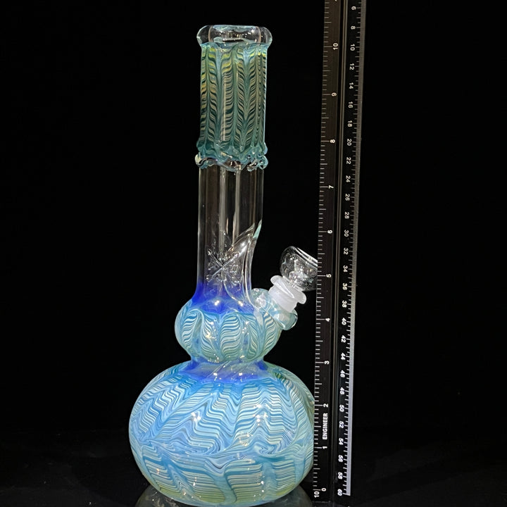 11" Double Bubble Color Rake Bong Glass Pipe Mary Jane's Glass   