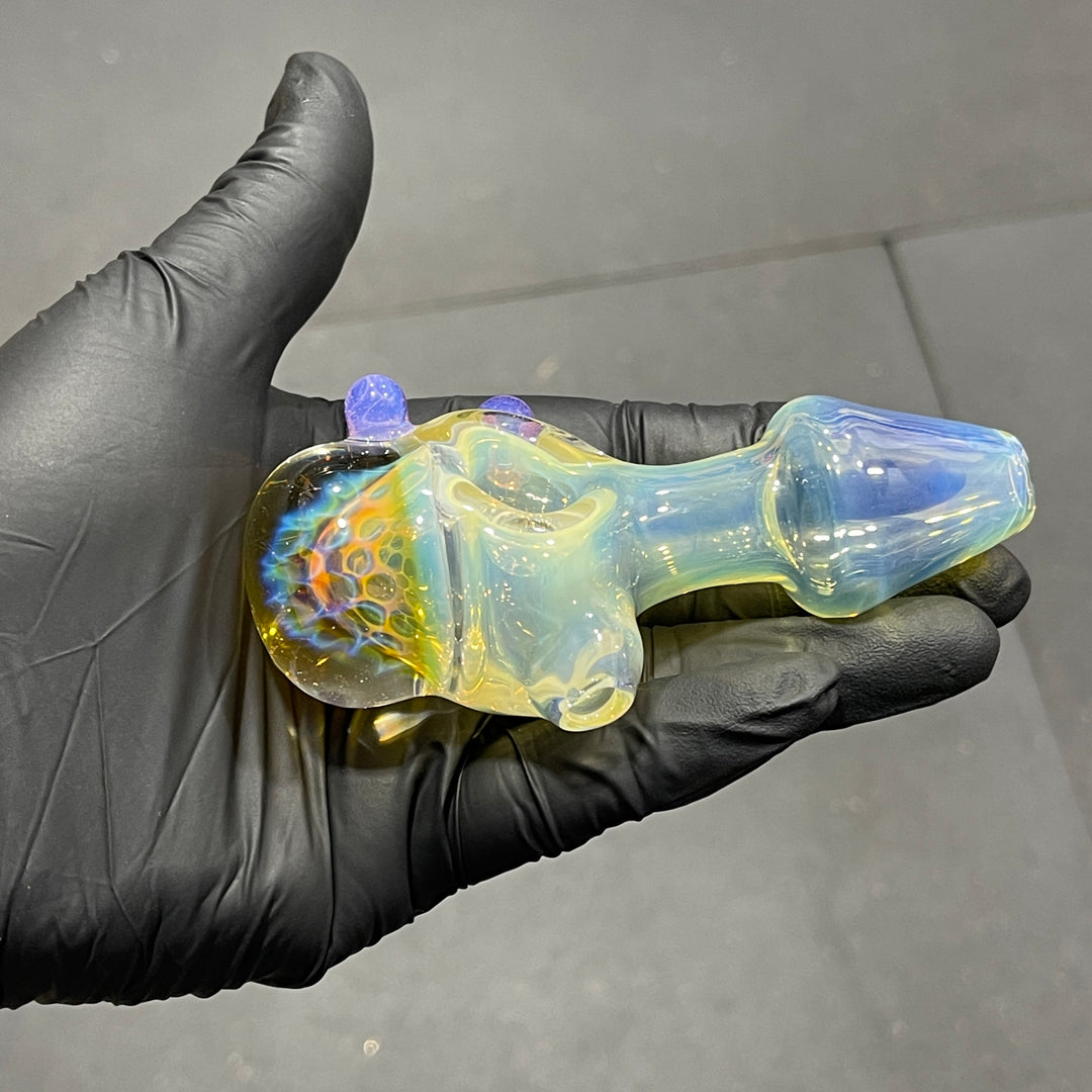 Fumed Honeycomb Spoon Glass Pipe Catfish Glass