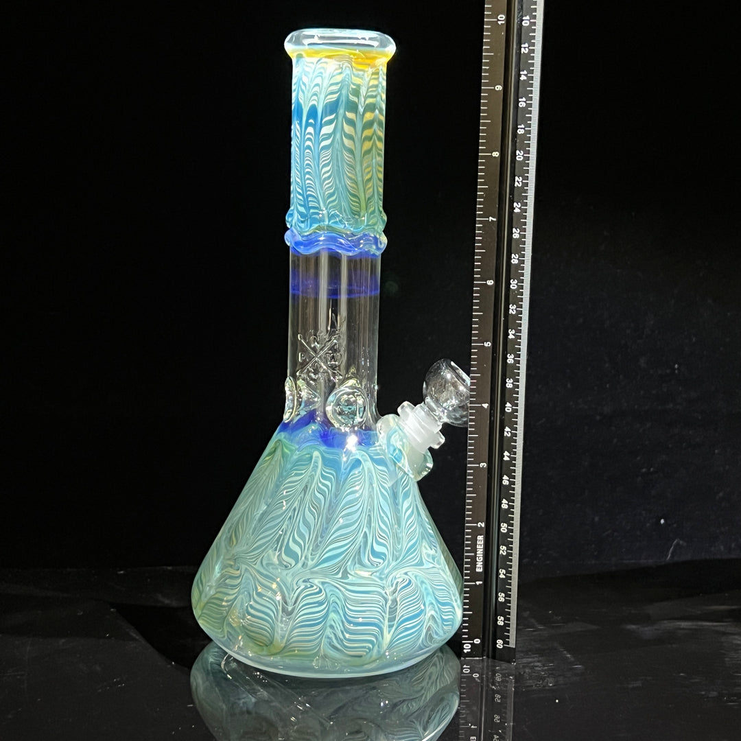 10.5" Color Rake Beaker Bong Glass Pipe Mary Jane's Glass   