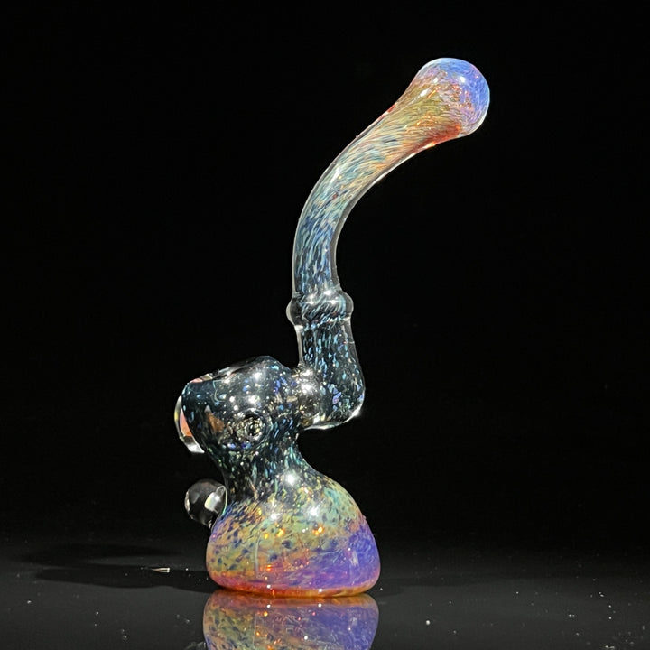 Purple Magic Mushroom Opal Sherlock Bubbler Glass Pipe Beezy Glass