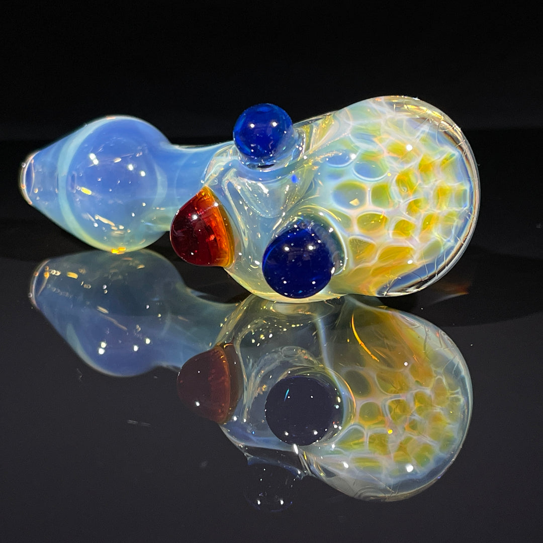 Fumed Honeycomb Spoon Glass Pipe Catfish Glass